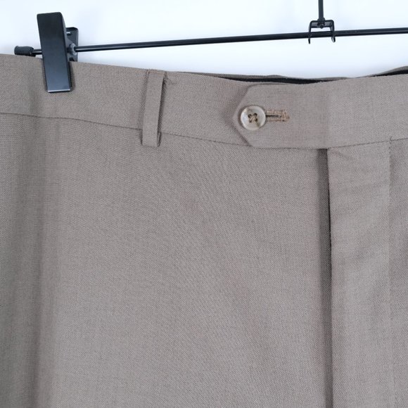 PRONTO UOMO Men's 42 X 32 Straight Fit Flat Front Dress Pants - Picture 3 of 11